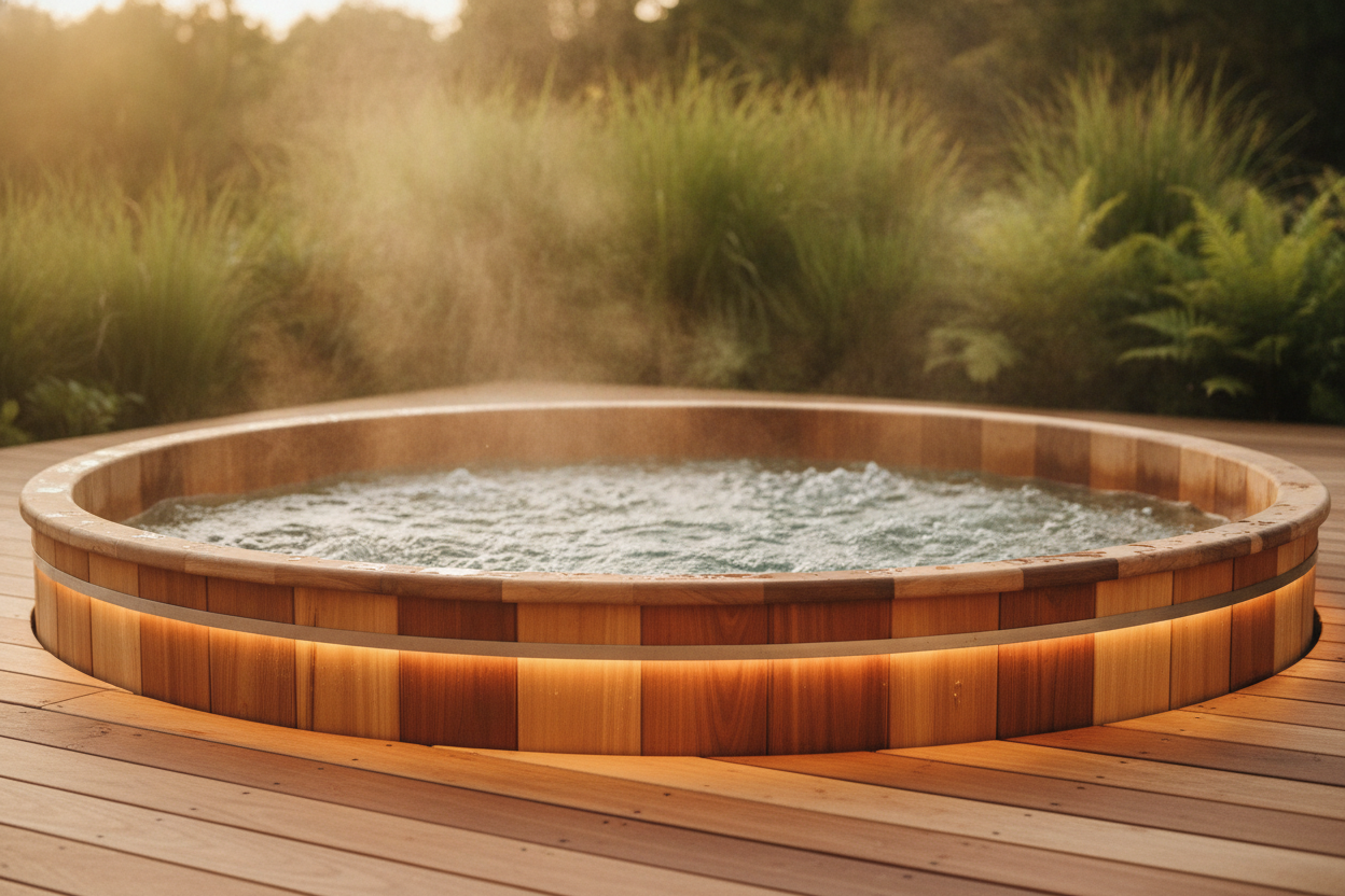 Quel bois choisir pour habiller un jacuzzi extérieur ou un spa de jardin ?