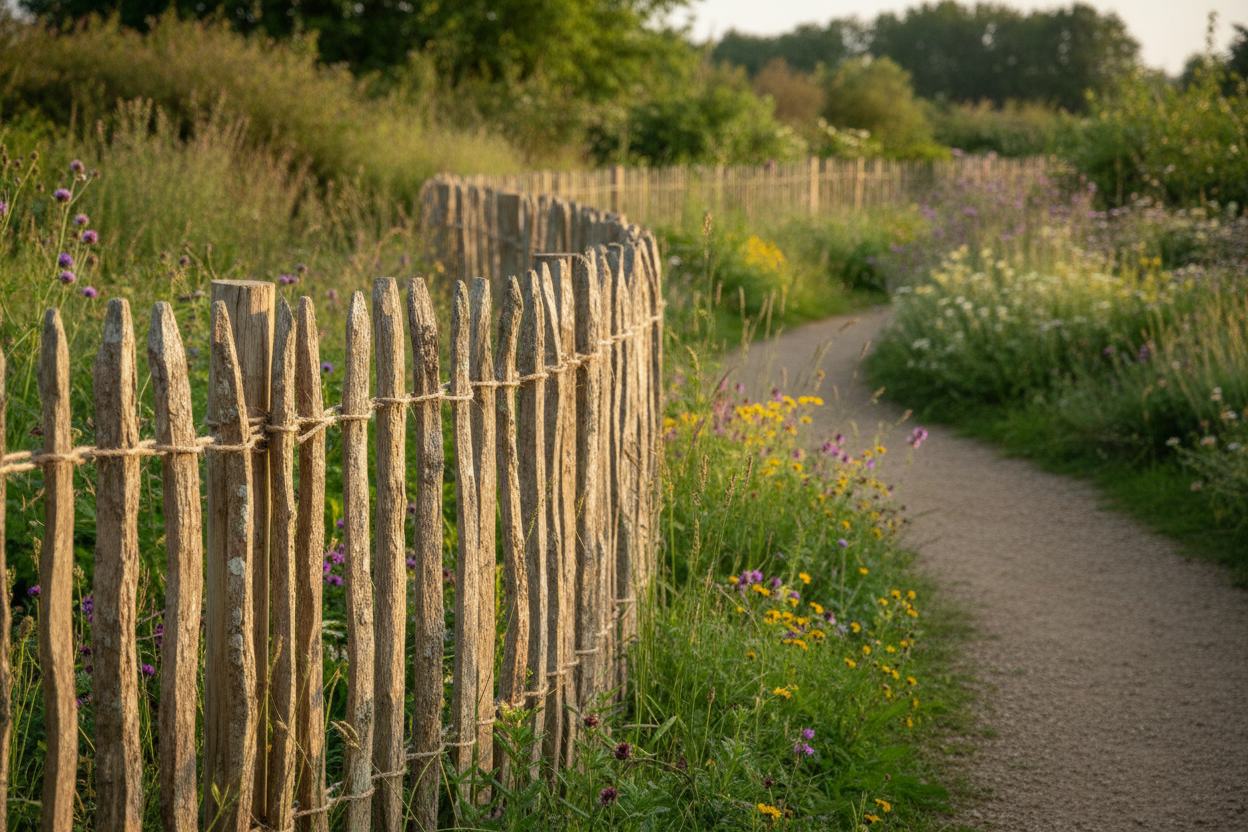 Clôture champêtre de jardin : modèles, bois, pose et conseils d’entretien
