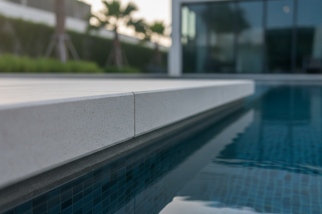 Margelle piscine avec retombée : bien choisir pour une finition durable et élégante