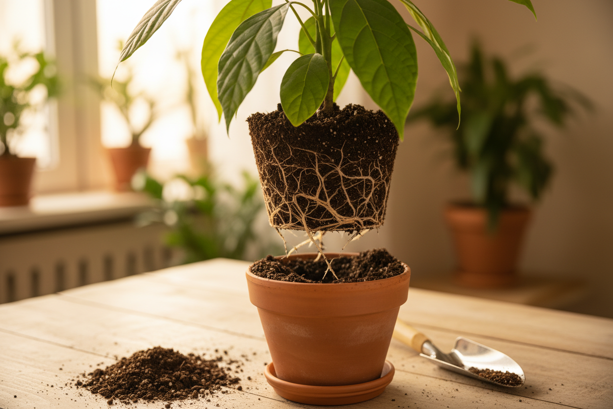 Quand rempoter un avocatier en pot pour relancer sa croissance