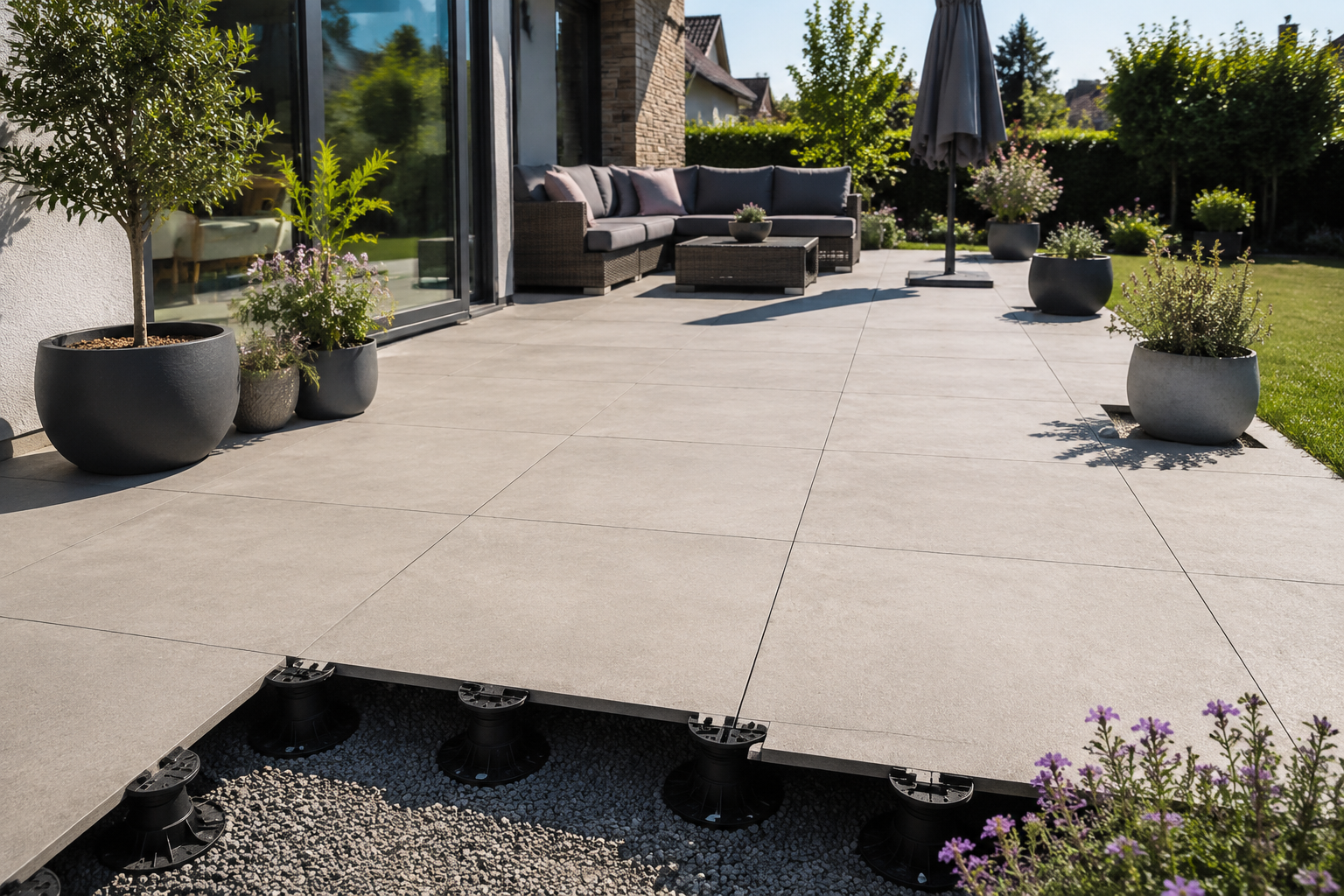 Dalles sur plots pour terrasse : la solution pratique pour aménager sans gros travaux