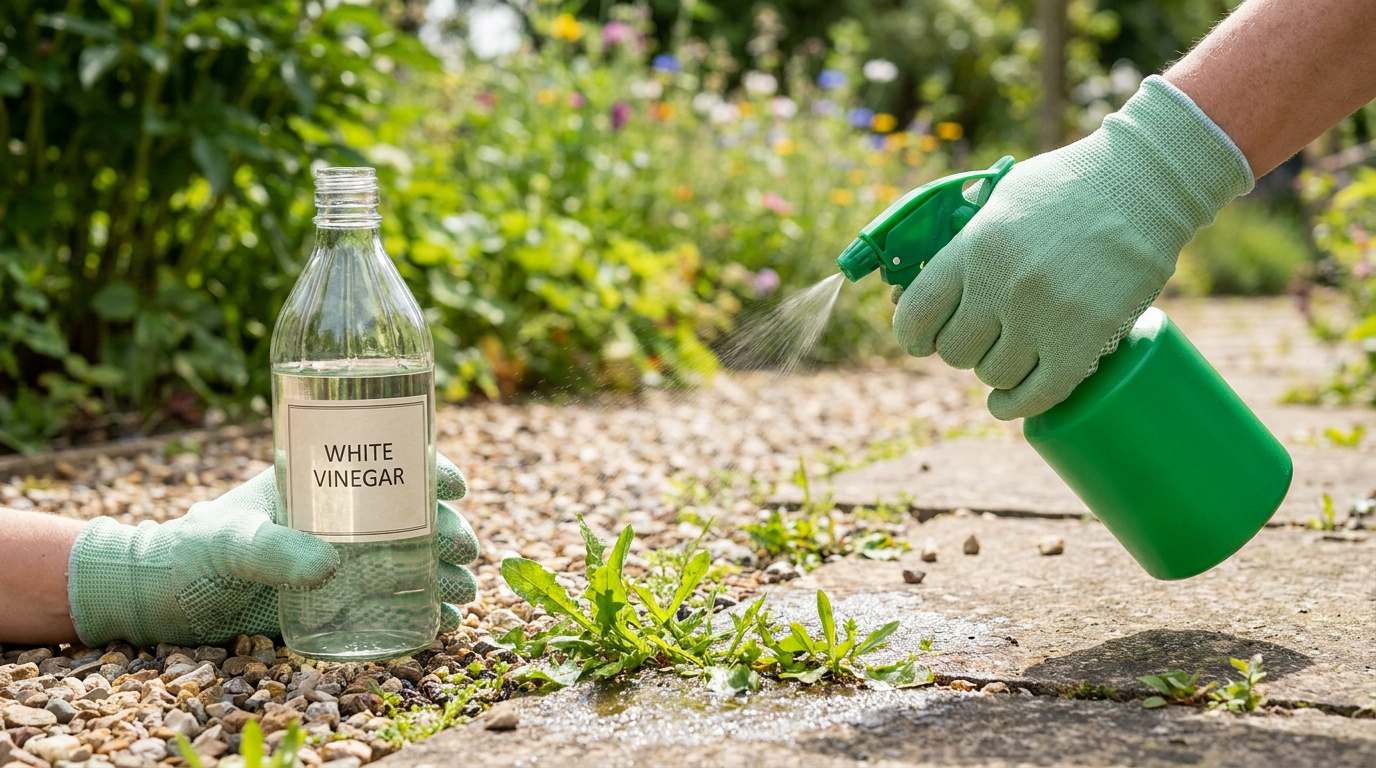 Le vinaigre blanc comme désherbant naturel au jardin