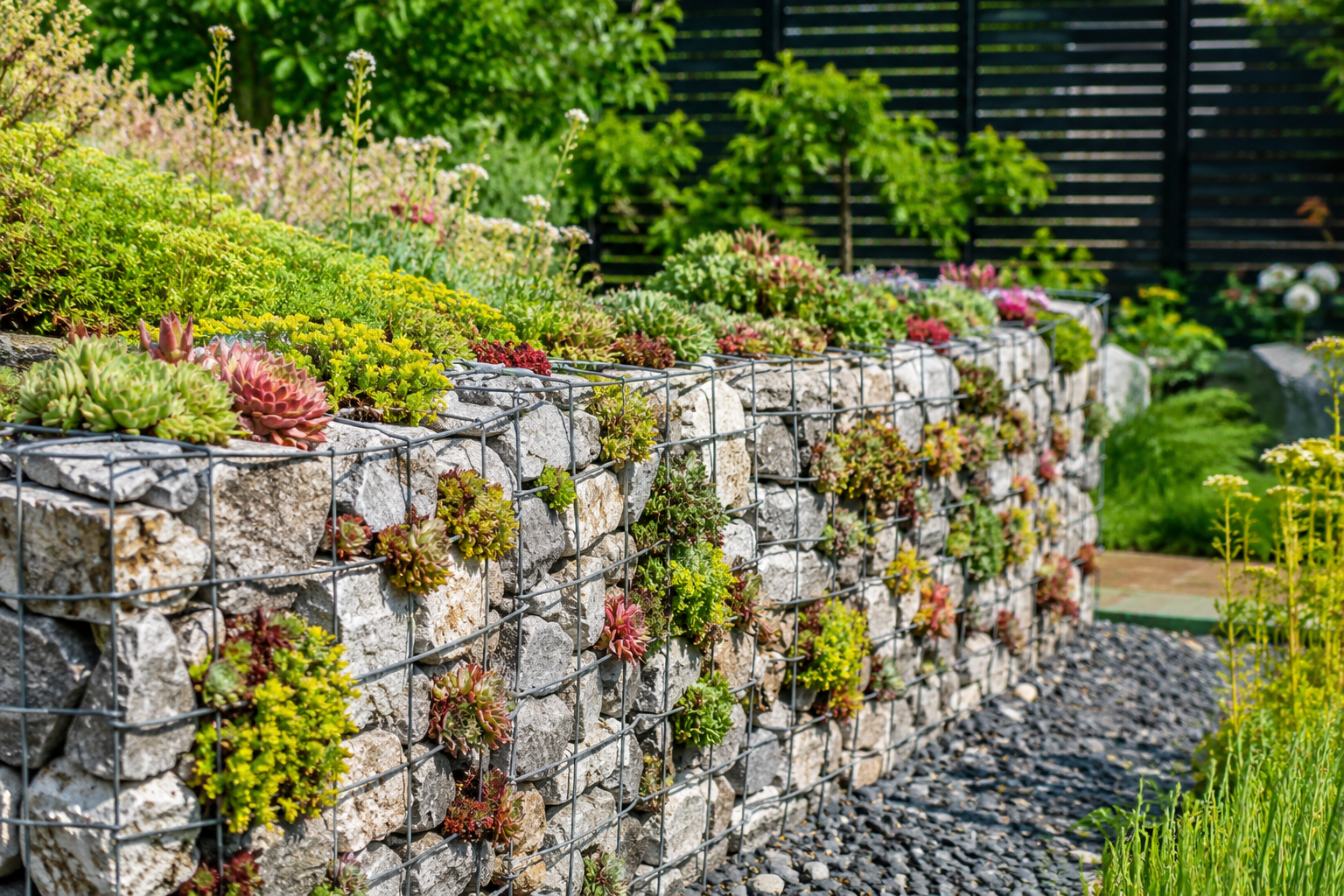 Gabion végétalisé : une solution durable et naturelle pour structurer le jardin