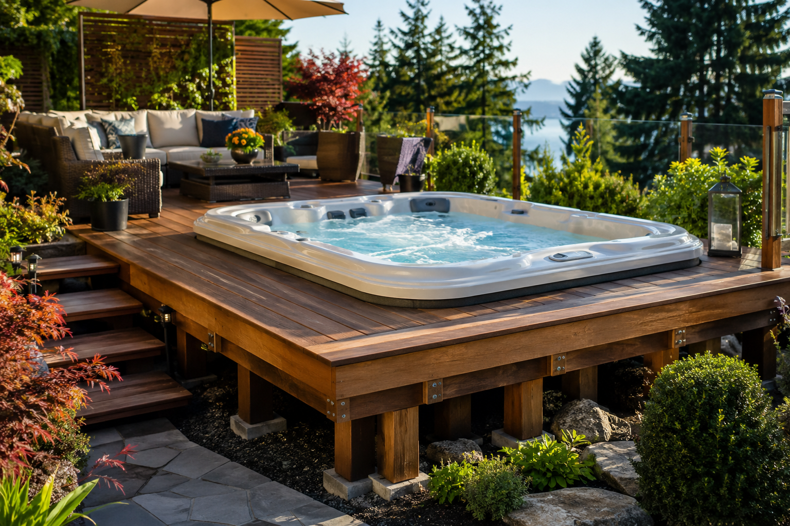 Installer un jacuzzi sur une terrasse en bois : ce qu’il faut vérifier avant de se lancer