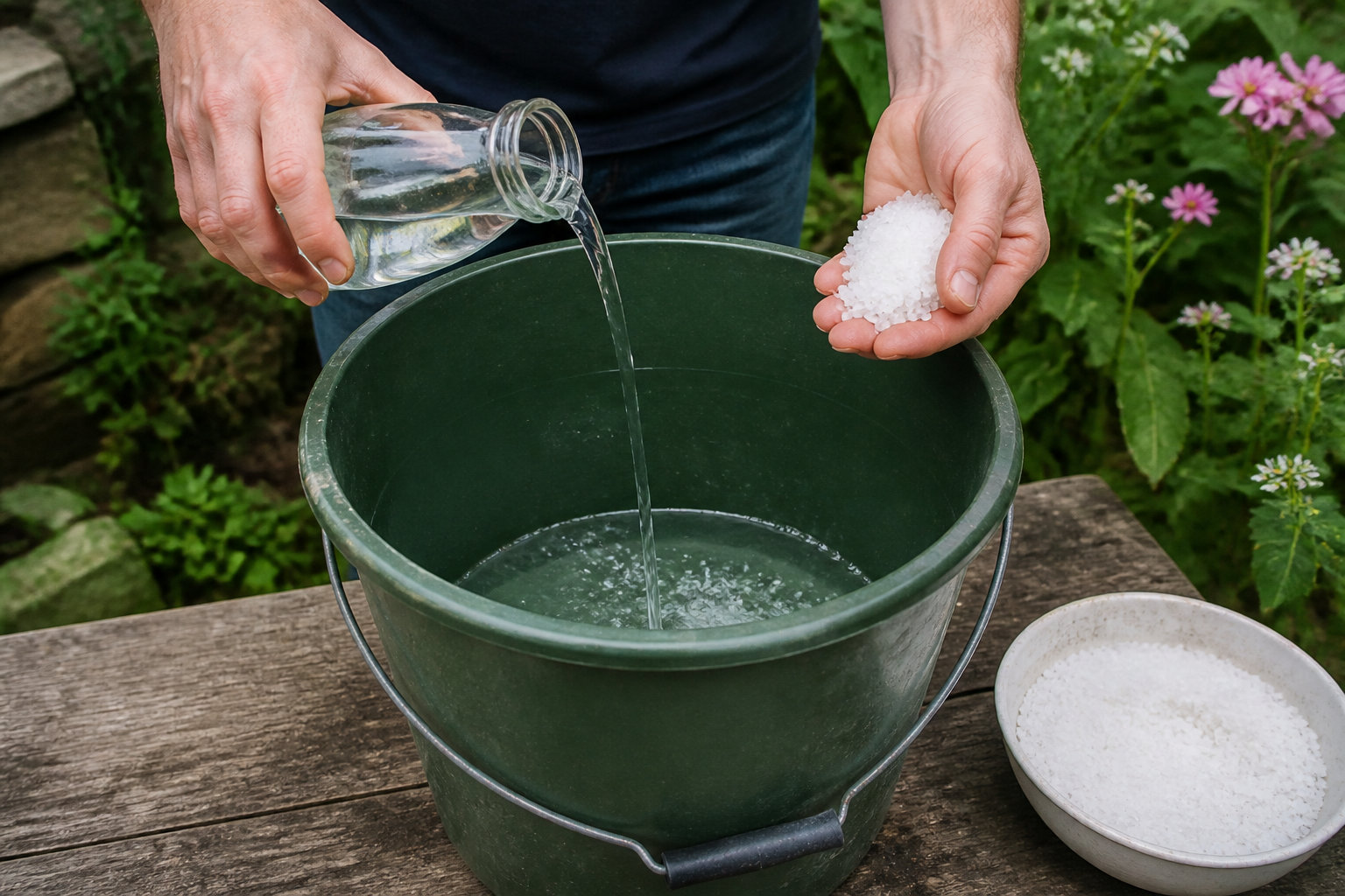 3 recettes de désherbant maison à base de vinaigre blanc