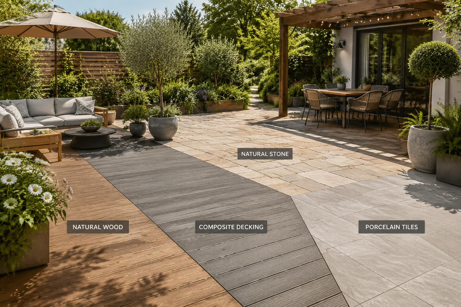 Quel sol de terrasse choisir pour un extérieur durable et facile à vivre