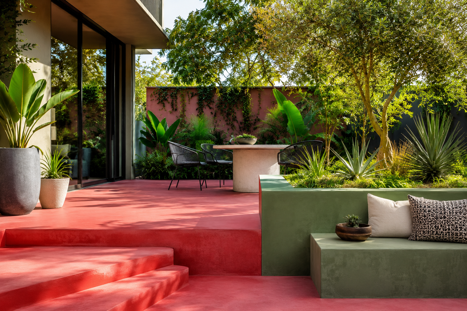 Terrasse en béton coloré : techniques, prix, entretien et bon choix selon votre projet