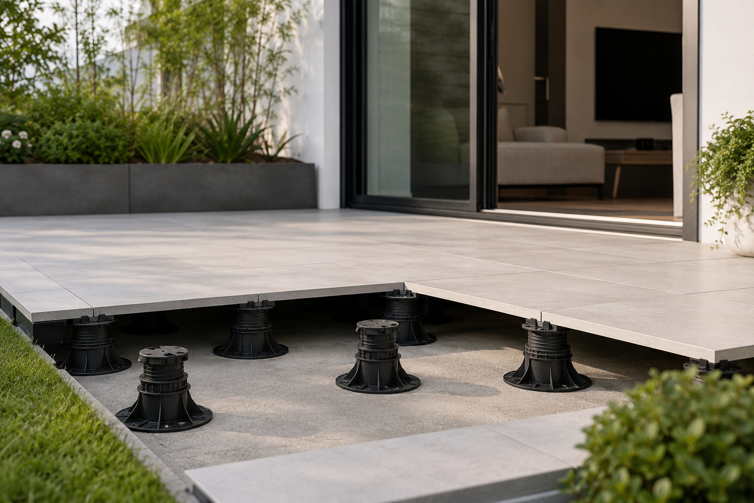 Terrasse sur plots : guide pratique pour choisir les dalles, réussir la pose et maîtriser le budget