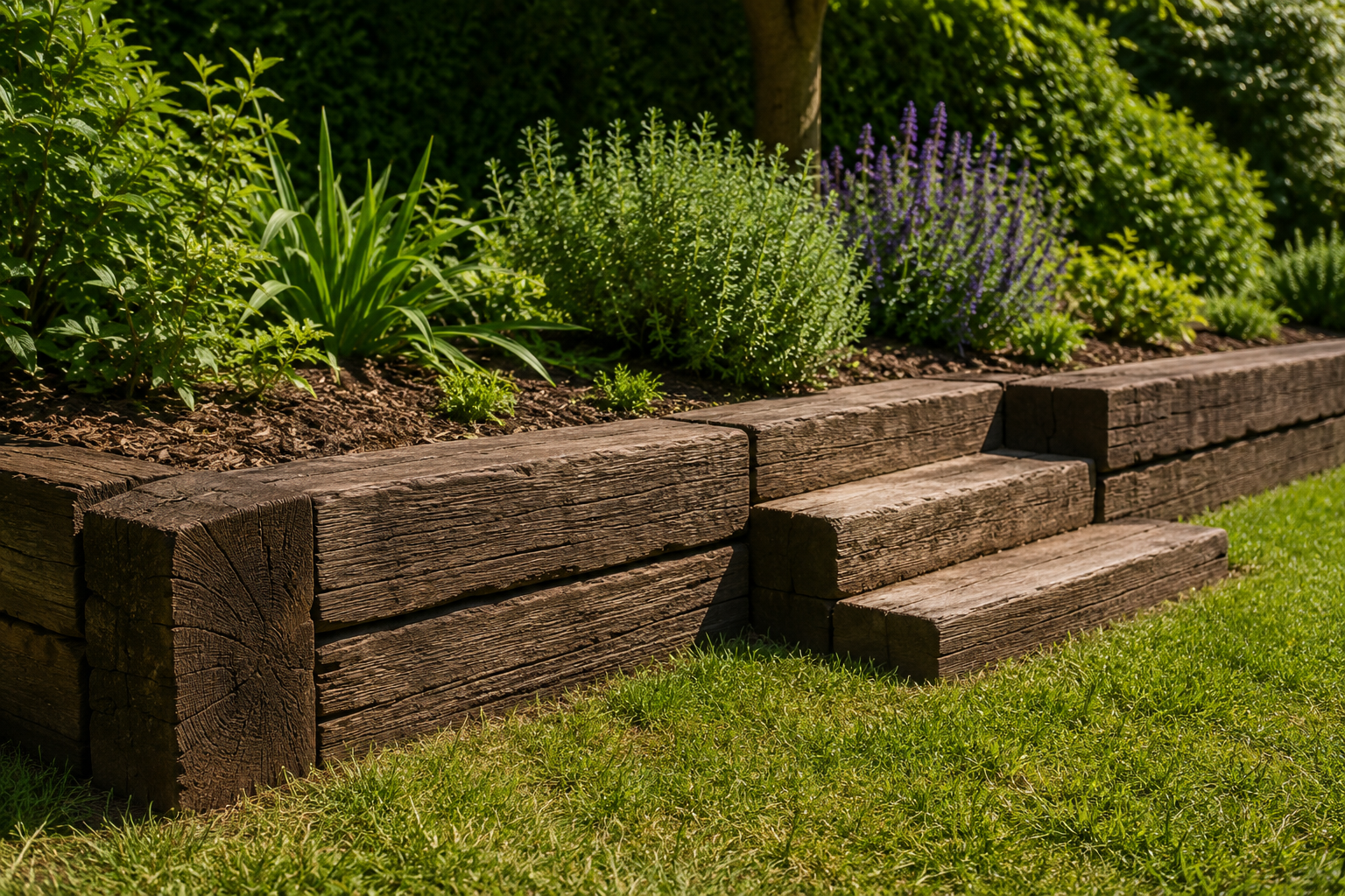 Traverses de chemin de fer au jardin : comment bien les choisir sans risque